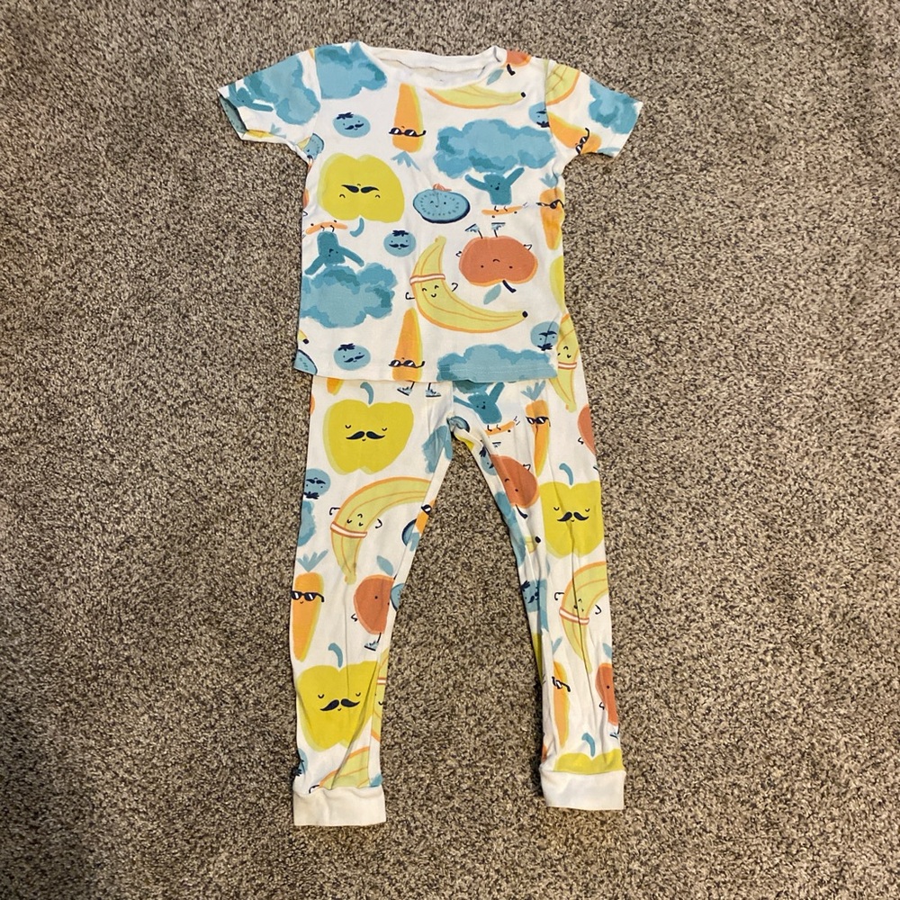 Carter's White and Yellow Kids Pajama Top
